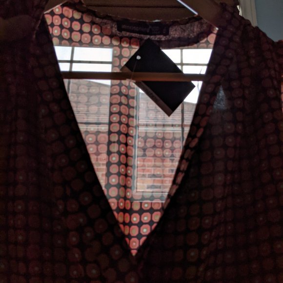 NWT (UK 8 / S) - ATMOSPHERE Surplice Retro Print Dress - Picture 5 of 14